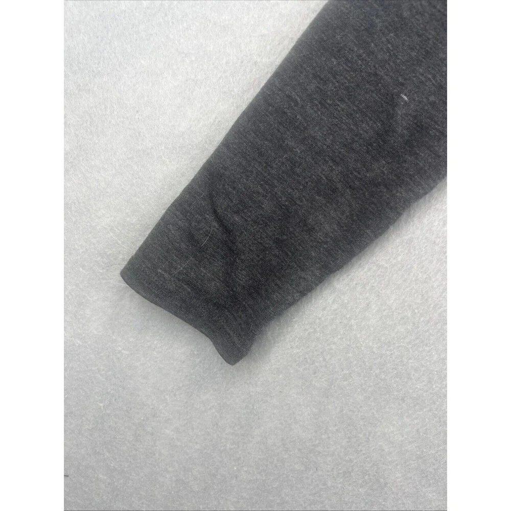 Athleta Top Open Back Heathered Black Draped Long Sleeve Small - Picture 6 of 10